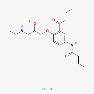 rac 3-Deacetyl-3-butanoyl Acebutolol Hydrochloride structure, CAS 57898-71-2