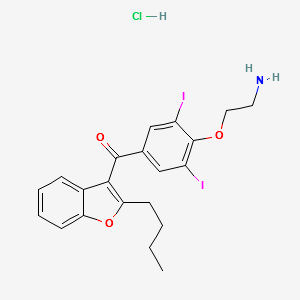 Di(N-desethyl) AMiodarone Hydrochloride structure, CAS 757220-04-5