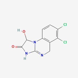 6,7-Dichloro-3,5-dihydro-1-hydroxyiMidazo[1,2-a]quinazolin-2(1H)-one (Anagrelide IMpurity) structure, CAS 875467-41-7