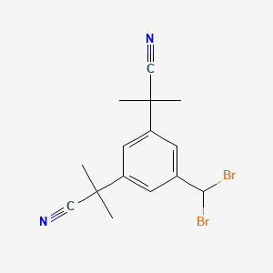 α,α,α’,α’-Tetramethyl-5-(dibromomethyl)-1,3-benzenediacetonitrile structure, CAS 1027160-12-8
