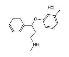 Atomoxetine Related Compound B (10 mg) (N-Methyl-3-phenyl-3-(m-tolyloxy)propan-1-amine hydrochloride) structure, CAS 873310-28-2