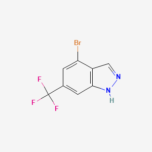 6-(TRIFLUOROMETHYL)-4-BROMO INDAZOLE structure, CAS 1000342-95-9