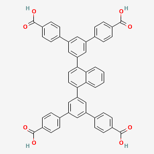 [1,1':3',1''-Terphenyl]-4,4''-dicarboxylic acid, 5',5''''-(1,4-naphthalenediyl)bis structure, CAS 1816997-26-8