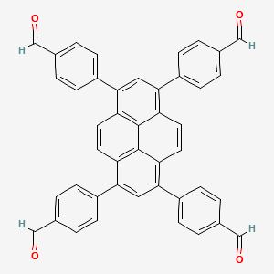 4,4',4'',4'''-(pyrene-1,3,6,8-tetrayl)tetrabenzaldehyde structure, CAS 1415238-25-3