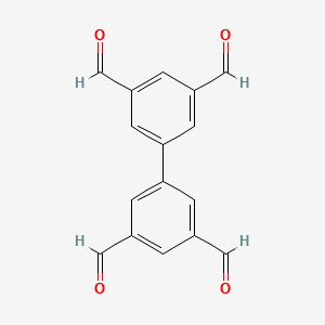 biphenyl-3,3',5,5'-tetracarbaldehyde structure, CAS 150443-85-9