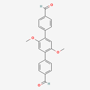 2',5'-Dimethoxy-[1,1':4',1''-Terphenyl]-4,4''-Dicarbaldehyde structure, CAS 111759-27-4