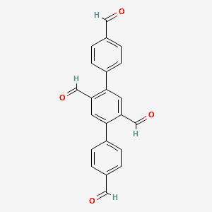 [1,1':4',1''-Terphenyl]-2',4,4'',5'-tetracarbaldehyde structure, CAS 1985610-10-3