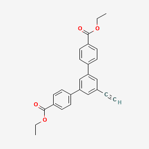 diethyl 5'-ethynyl-[1,1':3',1''-terphenyl]-4,4''-dicarboxylate structure, CAS 1361344-16-2
