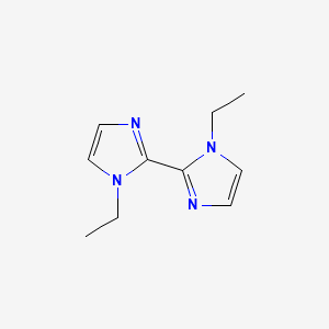 1,1'-DIETHYL-1H,1'H-[2,2']BIIMIDAZOLYL structure, CAS 37572-50-2