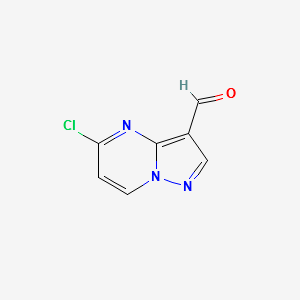 5-Chloropyrazolo[1,5-a]pyriMidine-3-carbaldehyde structure, CAS 1256162-94-3