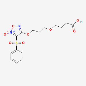 4-(3-((3-carboxypropanoyl)oxy)propoxy)-3-(phenylsulfonyl)-1,2,5-oxadiazole-2-oxide structure, CAS 1393477-75-2