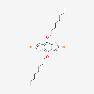 2,6-DibroMo-4,8-bis(octyloxy)benzo[1,2-b:4,5-b']dithiophene structure, CAS 1294515-75-5