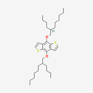 4,8-Bis((2-butyloctyl)oxy)benzo[1,2-b:4,5-b']dithiophene structure, CAS 1321590-78-6
