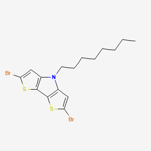 2,6-dibroMo-4-octyldithieno[3,2-d:3',2'-e]pyrrole structure, CAS 1346688-54-7