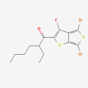 1-(4,6-dibroMo-3-fluorothieno[3,4-b]thiophen-2-yl)-2ethylhexan-1-one structure, CAS 1352743-83-9