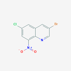 3-broMo-6-chloro-8-nitroquinoline structure, CAS 183543-61-5
