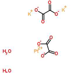 POTASSIUM BIS(OXALATO)PLATINATE DIHYDRATE structure, CAS 38685-12-0