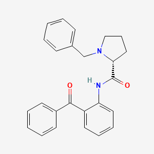 (R)-N-(2-Benzoylphenyl)-1-(phenylmethyl)-2-pyrrolidinecarboxamide structure, CAS 105024-93-9