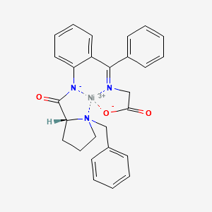 (R)-2-{o-{(N-benzylprolyl)aMino}phenyl}-benzylideneaMino-acetato(2-)-N,N',N''-nickel(II) structure, CAS 172924-51-5