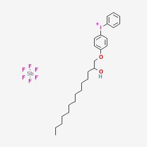 4-((2-HYDROXYTETRADECYL)OXY)PHENYL)-PHENYLIODONIUM HEXAFLUOROANTIMONATE structure, CAS 139301-16-9
