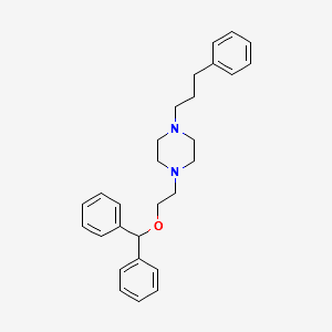 1-(2-Diphenylmethoxyethyl)-4-(3-phenylpropyl)piperazinedihydrochloride structure, CAS 76778-22-8