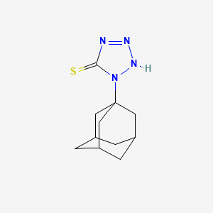 1,2-Dihydro-1-tricyclo[3.3.1.1(3,7)]dec-1-yl-5H-tetrazole-5-thione structure, CAS 58473-97-5