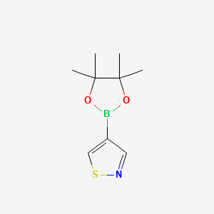 4-(4,4,5,5-tetramethyl-1,3,2-dioxaborolan-2-yl)isothiazole structure, CAS 1251459-71-8