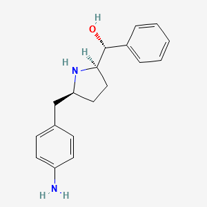 (αR,2R,5S)-5-[(4-Aminophenyl)methyl]-α-phenyl-2-pyrrolidinemethanol structure, CAS 1295539-30-8