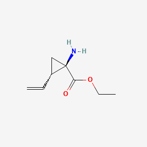 Cyclopropanecarboxylic acid, 1-amino-2-ethenyl-, ethyl ester, (1R,2S)- (9CI) structure, CAS 746657-36-3