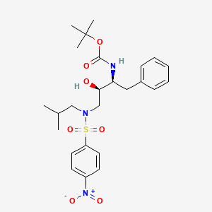 tert-Butyl [(1S,2R)-1-benzyl-2-hydroxy-3-[isobutyl[(4-nitrophenyl)sulfonyl]amino]propyl]carbamate structure, CAS 191226-98-9