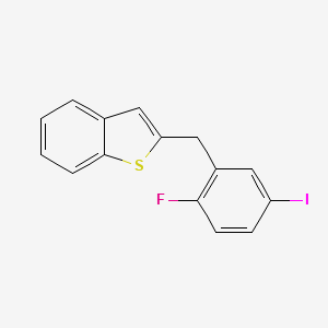 2-[(5-bromo-2-fluorophenyl)Methyl]-Benzo[b]thiophene structure, CAS 1034305-31-1