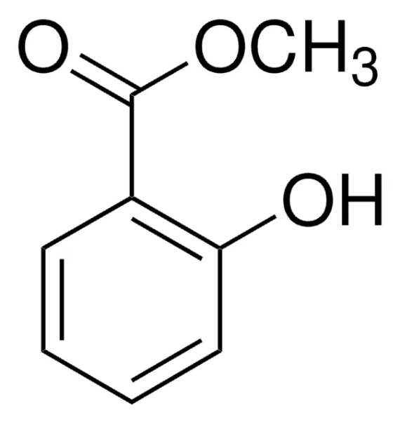 Methyl salicylate structure, CAS 8024-54-2