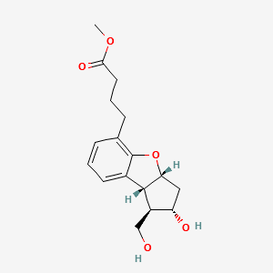 methyl 4-((1S,2R,3aS,8bS)-2-hydroxy-1-(hydroxymethyl)-2,3,3a,8b-tetrahydro-1H-cyclopenta[b]benzofuran-5-yl)butanoate structure, CAS 88277-19-4