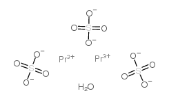 PRASEODYMIUM SULFATE HYDRATE structure, CAS 10277-44-8