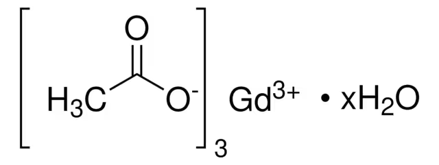 GADOLINIUM ACETATE structure, CAS 15280-53-2