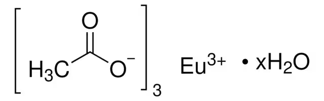 Europium(III) acetate hydrate structure, CAS 62667-64-5