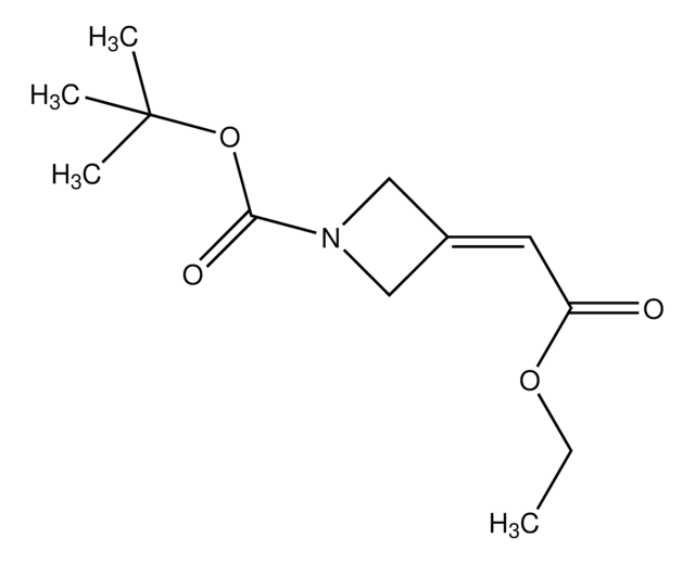 3-Ethoxycarbonylmethylene-azetidine-1-carboxylic acid tert-butyl ester structure, CAS 1002355-96-5