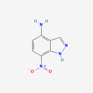 1H-Indazol-4-amine, 7-nitro- structure, CAS 918961-25-8