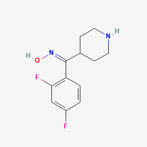 (Z)-(2,4-Difluorophenyl)-4-piperidinylmethanone oxime structure, CAS 691007-05-3