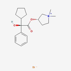 erythro-Glycopyrronium bromide structure, CAS 51186-83-5