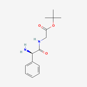 (R)-α-[N-(t-butoxycarbonylmethyl) carbamoyl]benzylamine structure, CAS 439088-74-1
