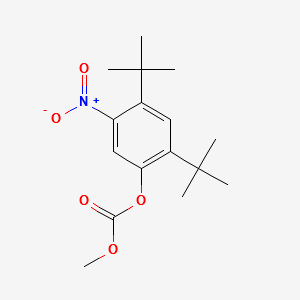 2,4-di-tert-butyl-5-nitrophenyl methyl carbonate structure, CAS 873055-55-1