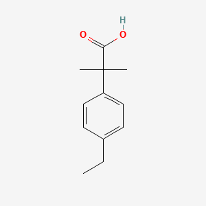 2-(4-ethylphenyl)-2-Methylpropanoic acid structure, CAS 1247119-83-0