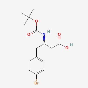 BOC-(R)-3-AMINO-4-(4-BROMO-PHENYL)-BUTYRIC ACID structure, CAS 331763-75-8