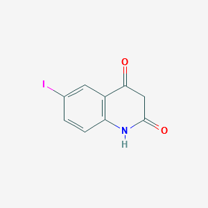 6-Iodo-1H-quinoline-2,4-dione structure, CAS 658709-62-7