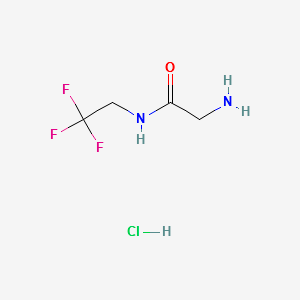 2-AMino-N-(2,2,2-trifluoroethyl)acetaMide hydrochloride structure, CAS 1171331-39-7