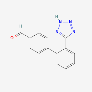 2'-(1H-Tetrazol-5-yl)-1,1'-biphenyl-4-carboxaldehyde (Losartan IMpurity) structure, CAS 151052-40-3