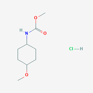 Methyl cis-4-Methoxy-cyclohexanc-1-aMinocarboxylate hydrochloride structure, CAS 387825-56-1