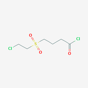 Butanoyl chloride, 4-[(2-chloroethyl)sulfonyl]- structure, CAS 24352-85-0