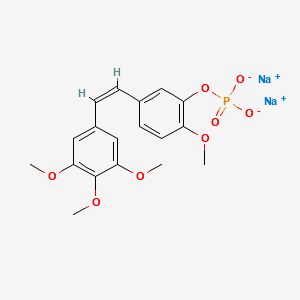 Combretastatin A4 disodium phosphate structure, CAS 168555-66-6